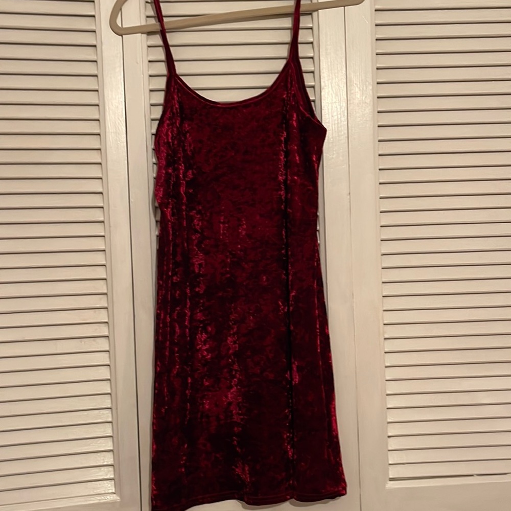 Red velvet dress